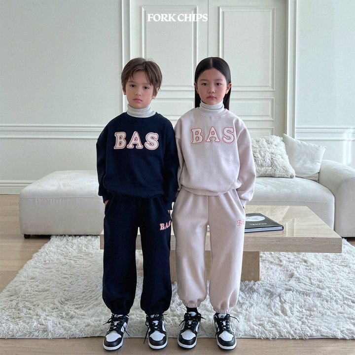BAS Top Bottom Set [Navy/M(3-4yr)]