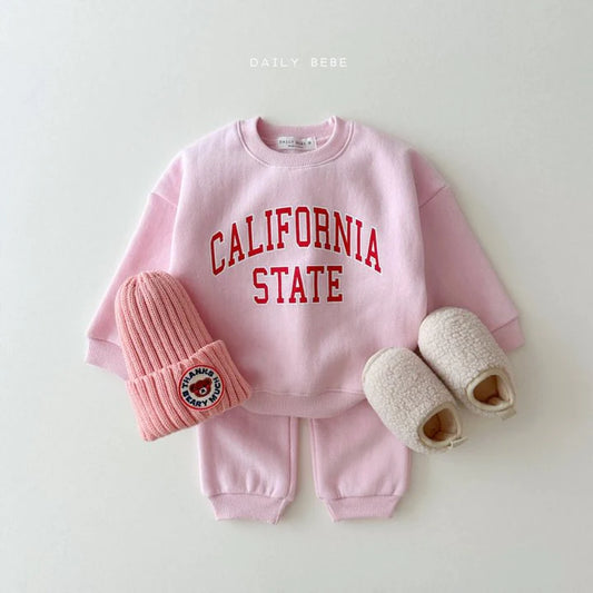 California Top Bottom Set [Pink/L(4-5yr)]