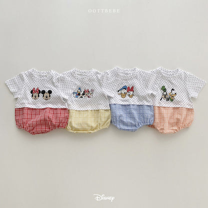 Check Body Suit [Blue/M(6-12m)]