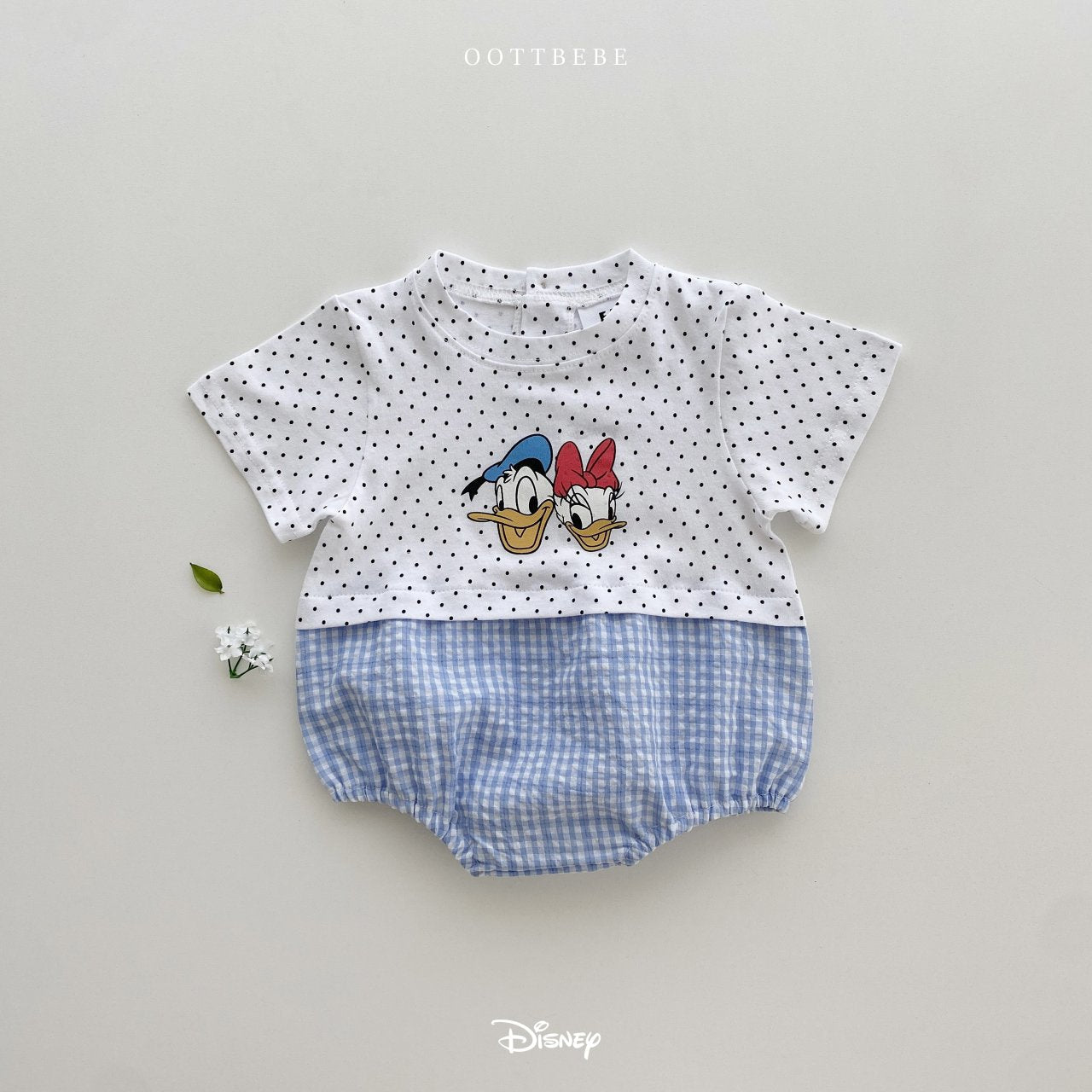 Check Body Suit [Blue/M(6-12m)]