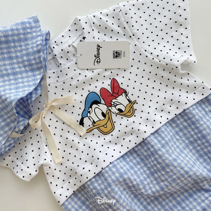 Check Body Suit [Blue/M(6-12m)]