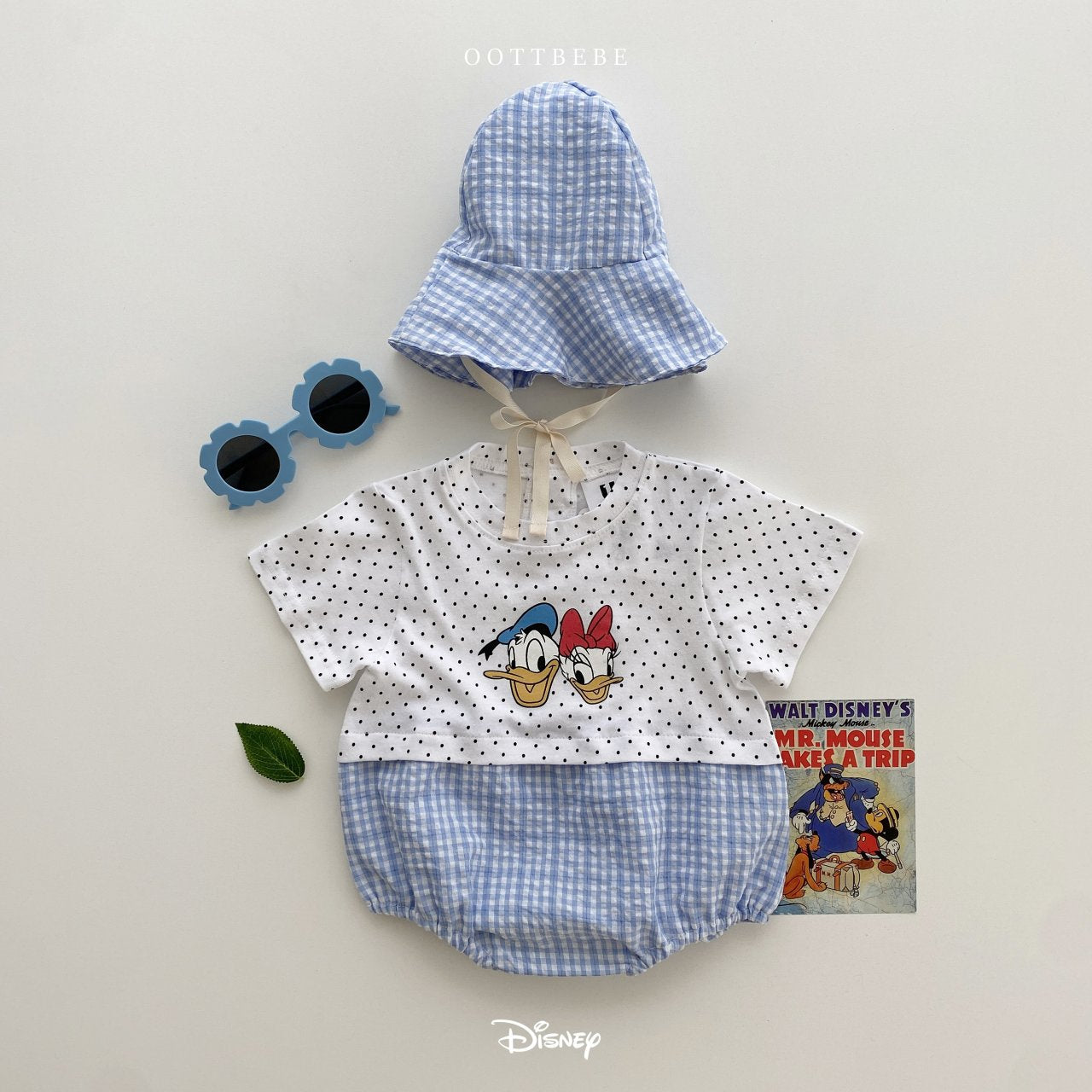 Check Body Suit [Blue/M(6-12m)]