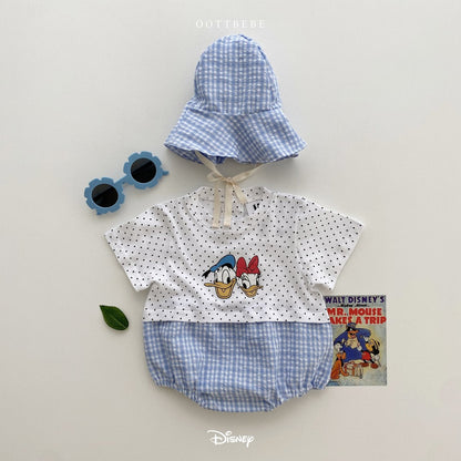 Check Body Suit [Blue/M(6-12m)]