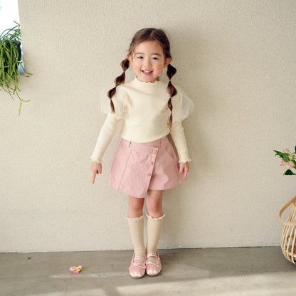 Sha Ribbed T-Shirt [Cream/13/XXL(6-7yr)]