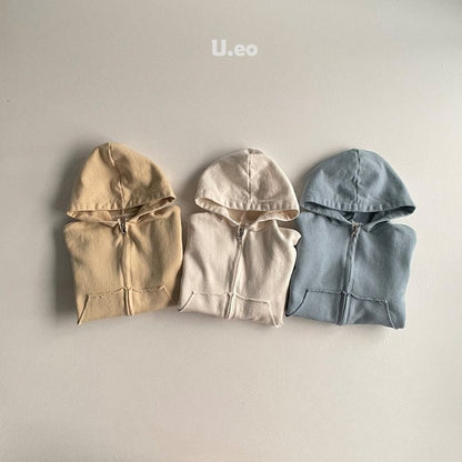 Hoodie Zip-Up Jacket [Light Yellow/M(3-4yr)]
