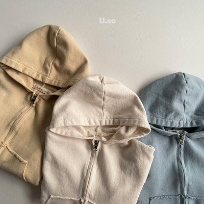 Hoodie Zip-Up Jacket [Light Yellow/M(3-4yr)]