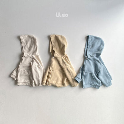 Hoodie Zip-Up Jacket [Light Yellow/M(3-4yr)]
