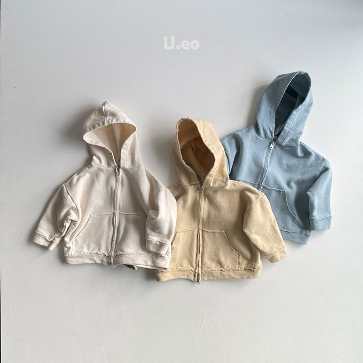 Hoodie Zip-Up Jacket [Light Yellow/M(3-4yr)]