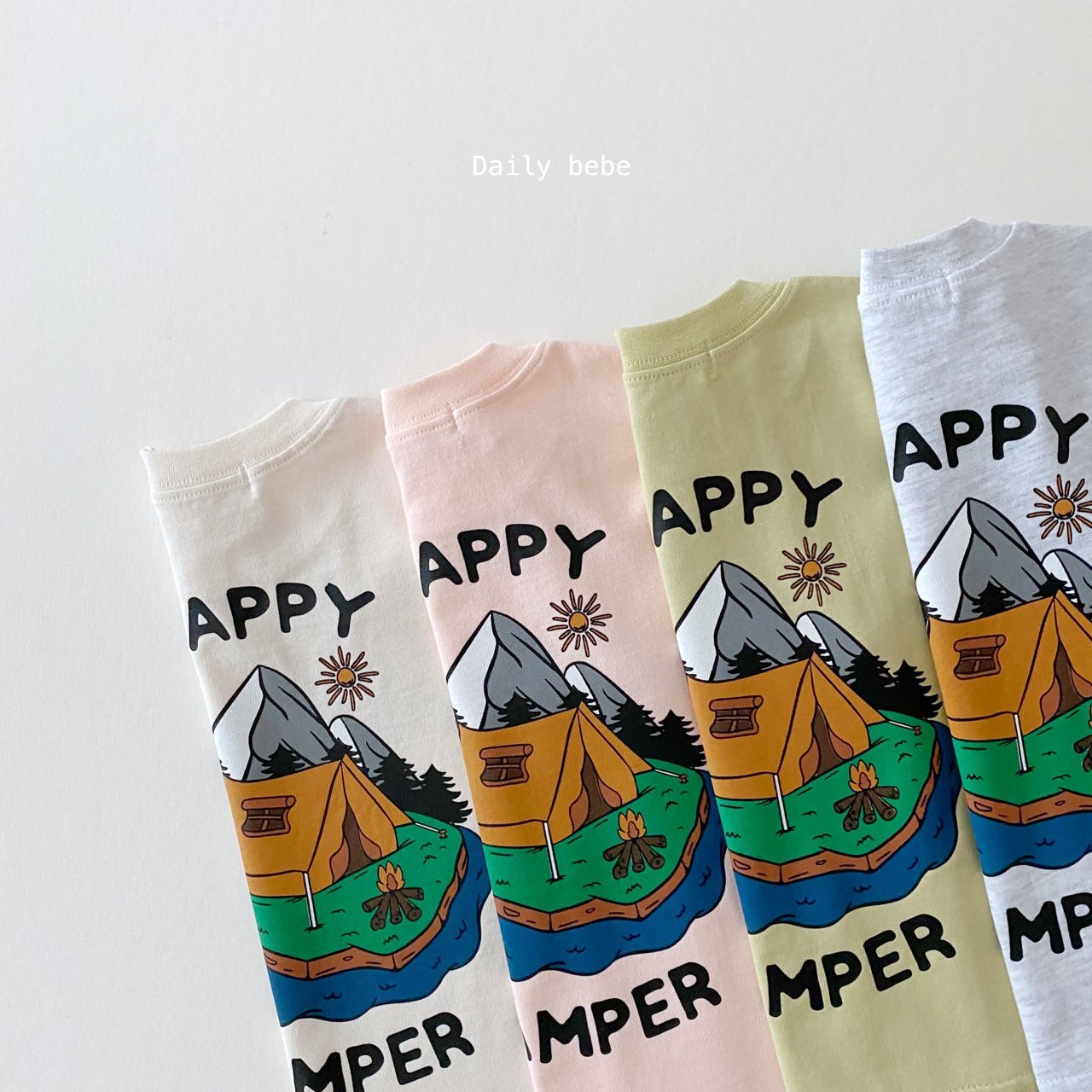 Camper Top Bottom Set [Pink/M(3-4yr)]