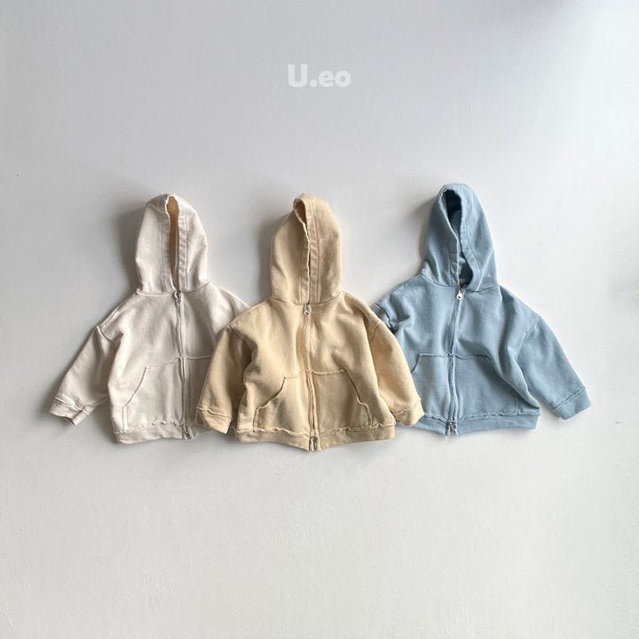 Hoodie Zip-Up Jacket [Light Yellow/M(3-4yr)]