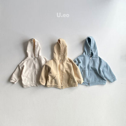 Hoodie Zip-Up Jacket [Light Yellow/M(3-4yr)]