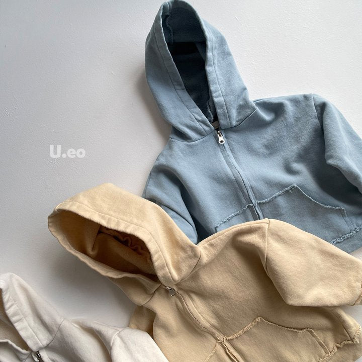 Hoodie Zip-Up Jacket [Light Yellow/M(3-4yr)]