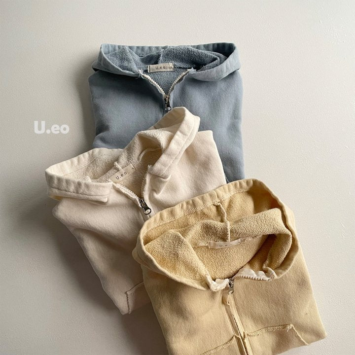 Hoodie Zip-Up Jacket [Light Yellow/M(3-4yr)]