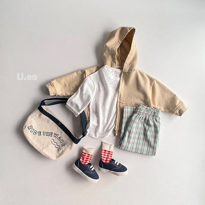Hoodie Zip-Up Jacket [Light Yellow/M(3-4yr)]