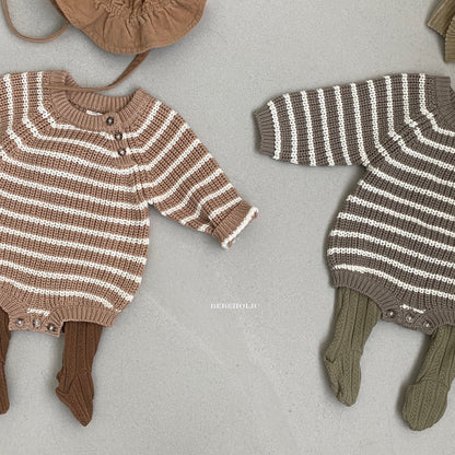 Stripe Sweater Body Suit