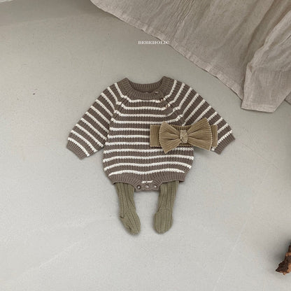 Stripe Sweater Body Suit