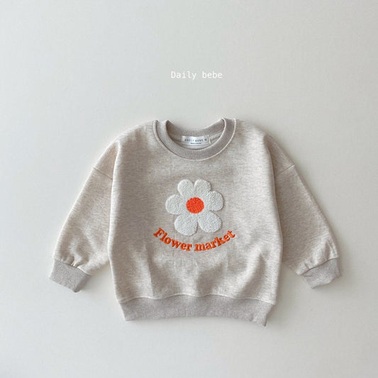 Flower Market Sweatshirt [Oatmeal/XS(1-2yr)]