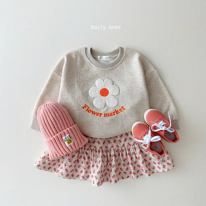 Flower Market Sweatshirt [Oatmeal/XS(1-2yr)]