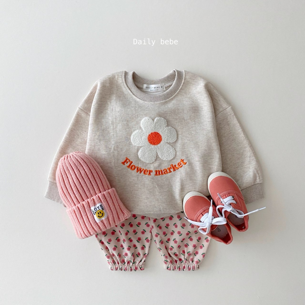 Flower Market Sweatshirt [Oatmeal/XS(1-2yr)]