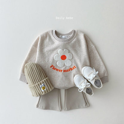 Flower Market Sweatshirt [Oatmeal/XS(1-2yr)]