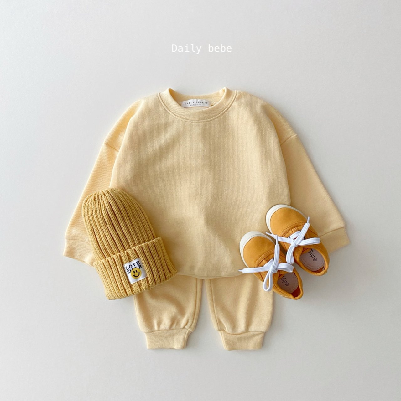 Soft Top Jogger Set [Beige/L(4-5yr)]