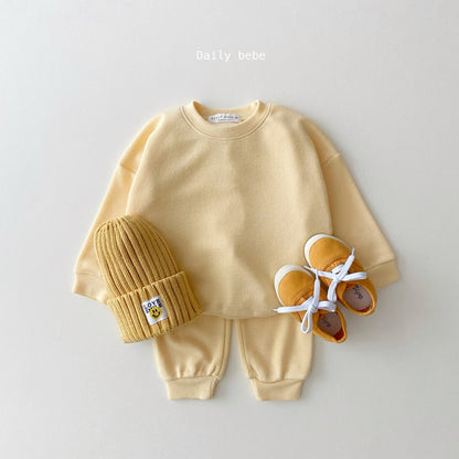 Soft Top Jogger Set [Beige/L(4-5yr)]