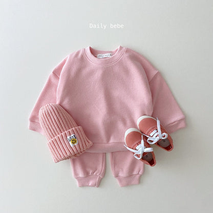 Soft Top Jogger Set [Beige/L(4-5yr)]