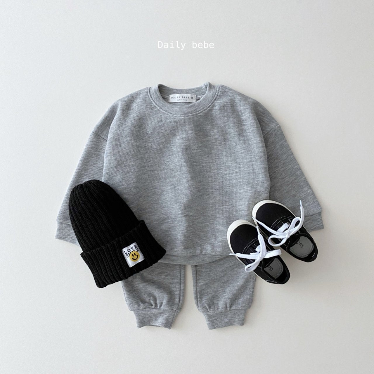 Soft Top Jogger Set [Beige/L(4-5yr)]
