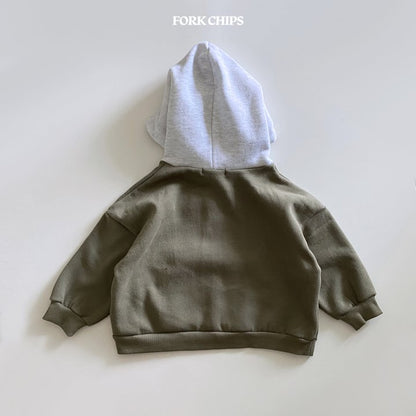 I.B.C. Color Block Sweatshirt [Khaki Green/L(4-5yr)]
