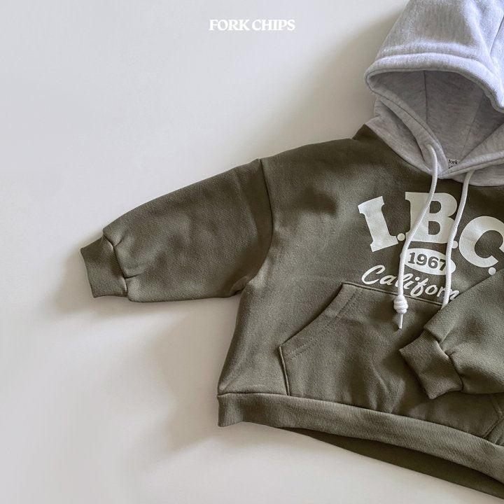 I.B.C. Color Block Sweatshirt [Khaki Green/L(4-5yr)]