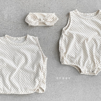 Small Dot T-Shirt [Cream/XL(5-6yr)]