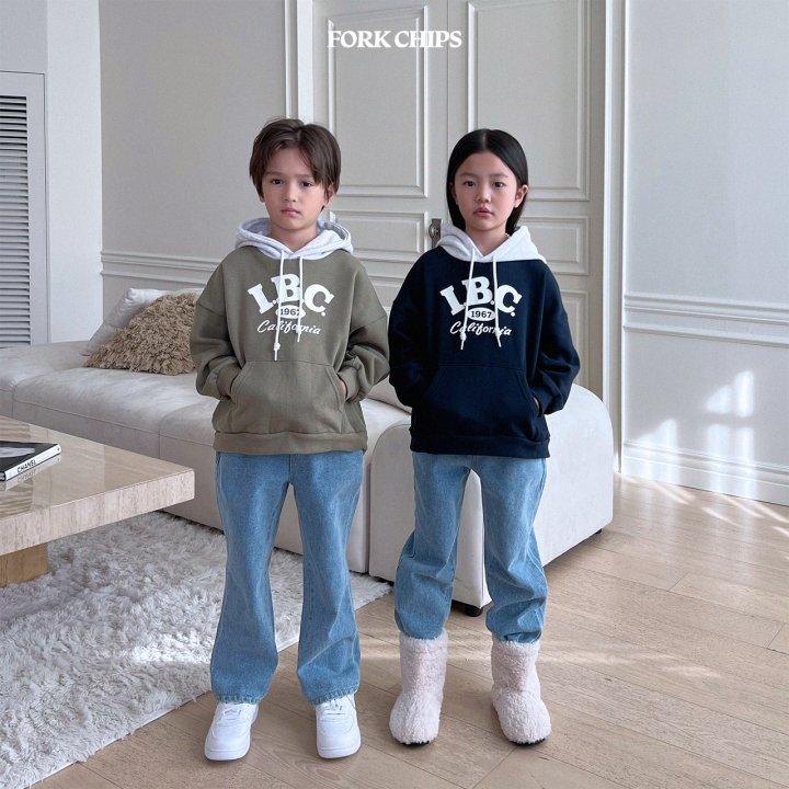 I.B.C. Color Block Sweatshirt [Khaki Green/L(4-5yr)]
