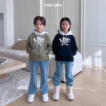 I.B.C. Color Block Sweatshirt [Khaki Green/L(4-5yr)]
