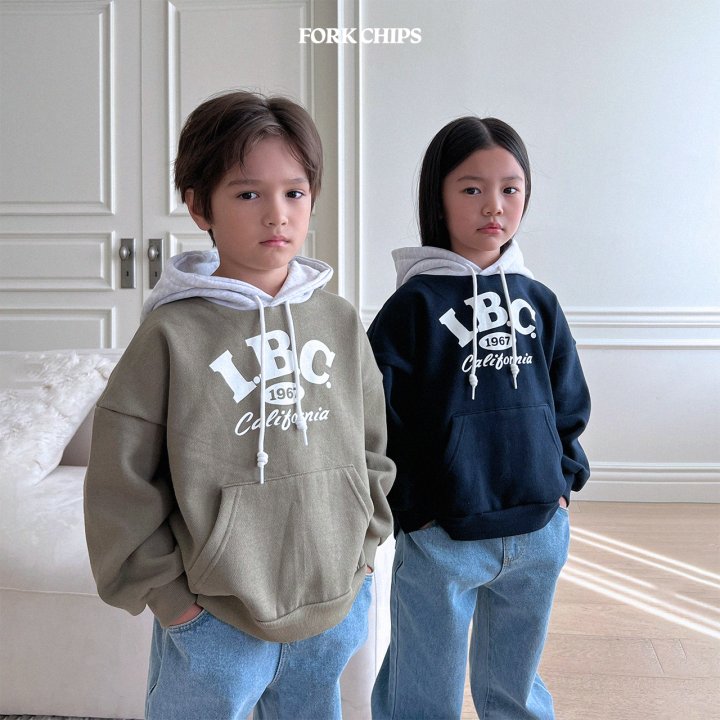 I.B.C. Color Block Sweatshirt [Khaki Green/L(4-5yr)]