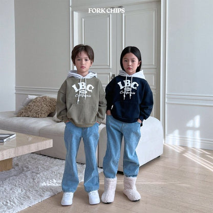 I.B.C. Color Block Sweatshirt [Khaki Green/L(4-5yr)]