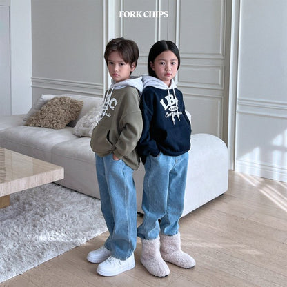 I.B.C. Color Block Sweatshirt [Khaki Green/L(4-5yr)]