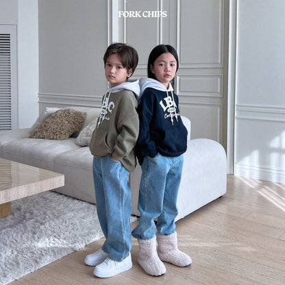 I.B.C. Color Block Sweatshirt [Khaki Green/L(4-5yr)]