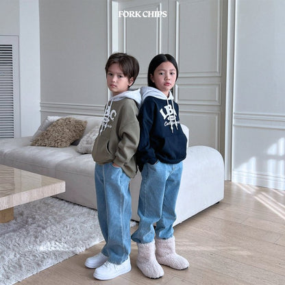 I.B.C. Color Block Sweatshirt [Khaki Green/L(4-5yr)]