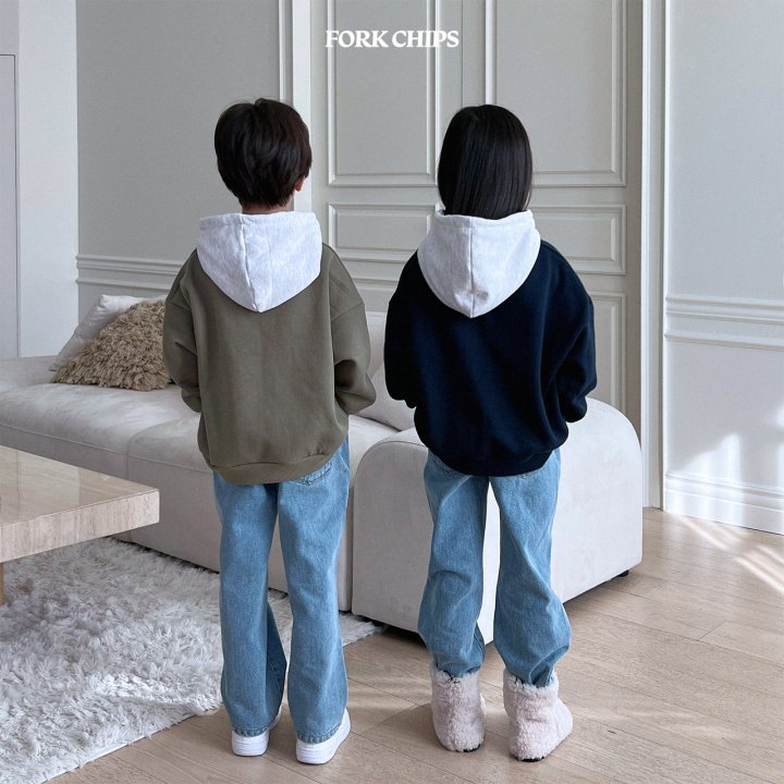 I.B.C. Color Block Sweatshirt [Khaki Green/L(4-5yr)]