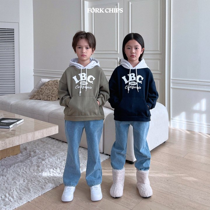 I.B.C. Color Block Sweatshirt [Khaki Green/L(4-5yr)]