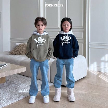 I.B.C. Color Block Sweatshirt [Khaki Green/L(4-5yr)]