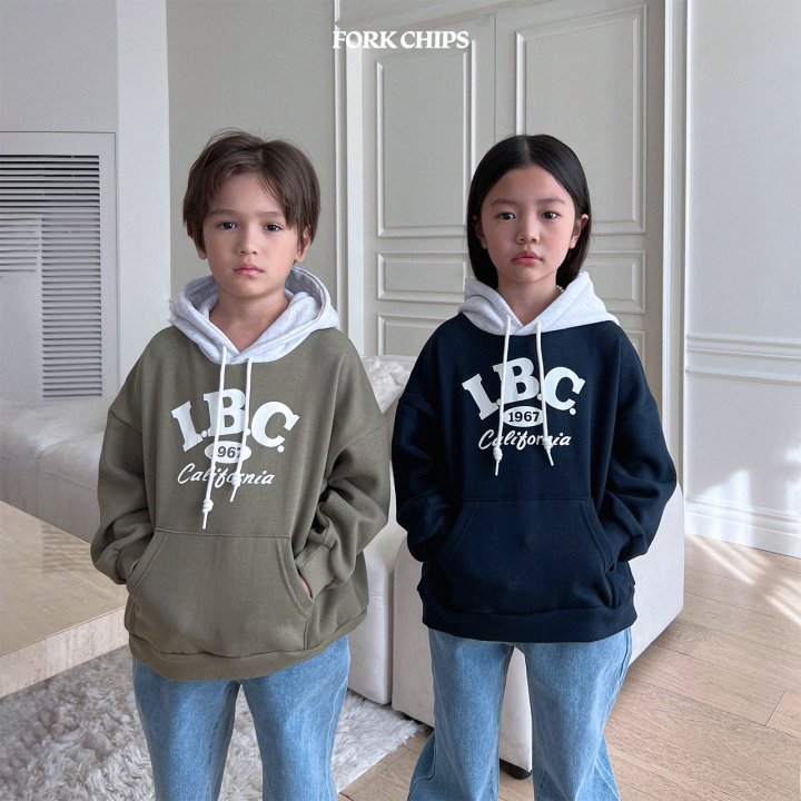 I.B.C. Color Block Sweatshirt [Khaki Green/L(4-5yr)]
