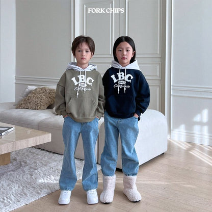 I.B.C. Color Block Sweatshirt [Khaki Green/L(4-5yr)]