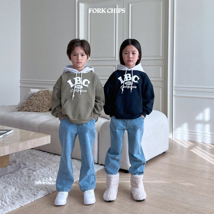 I.B.C. Color Block Sweatshirt [Khaki Green/L(4-5yr)]