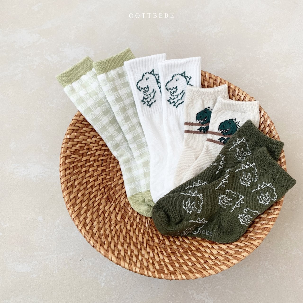 Zoo Socks Set [Dino Set/M(4-6yr)]
