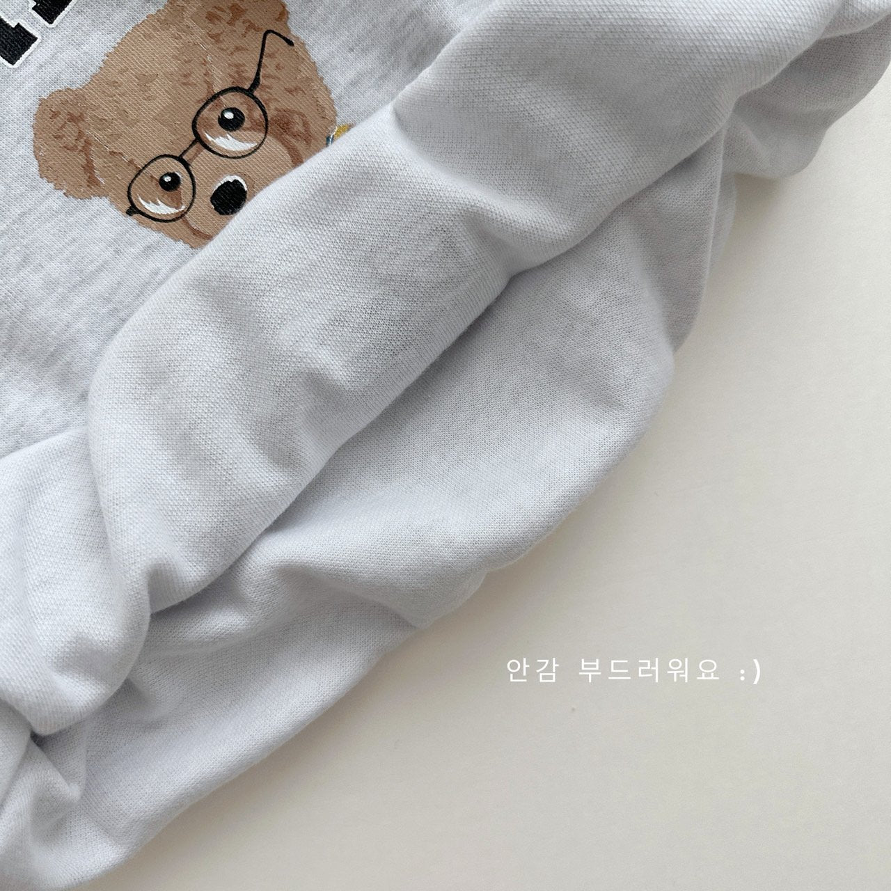School Bear Top Bottom Set [Cream/L(4-5yr)]