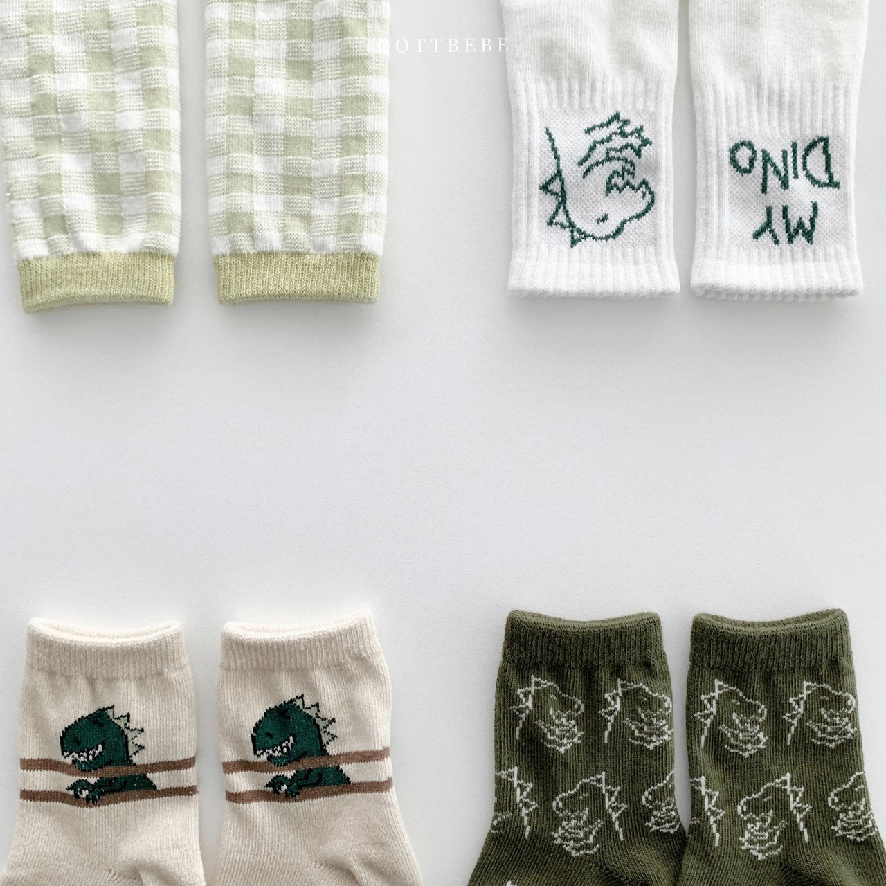 Zoo Socks Set [Dino Set/M(4-6yr)]