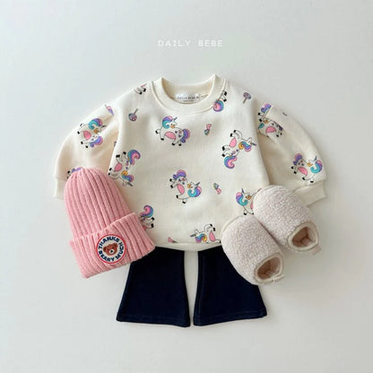 Mink Boot-Cut Pants [Pink/M(3-4yr)]