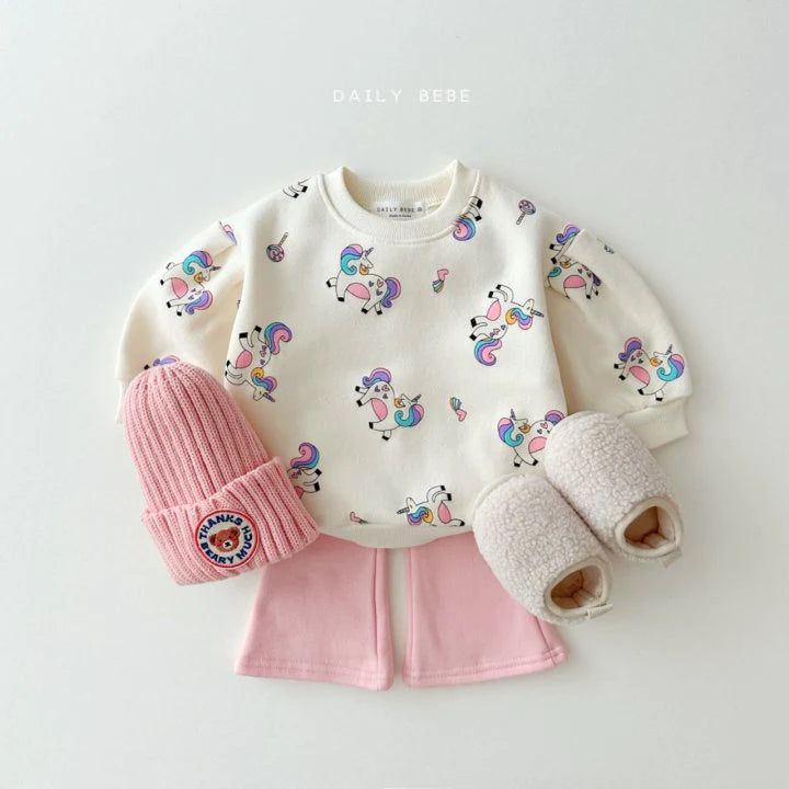 Mink Boot-Cut Pants [Pink/M(3-4yr)]
