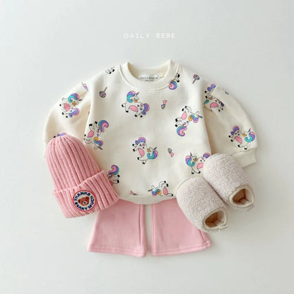 Mink Boot-Cut Pants [Pink/M(3-4yr)]